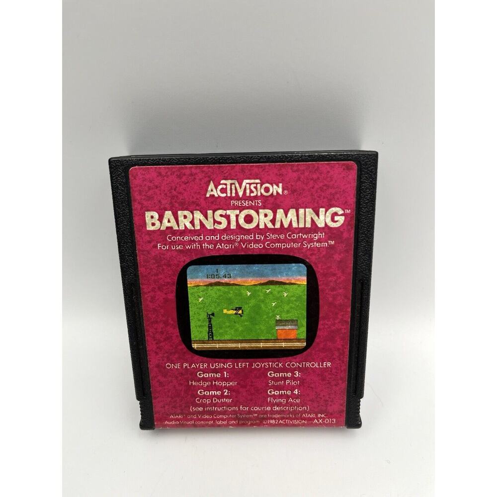 Atari 2600 Barnstorming Tested Rare Combined Ship